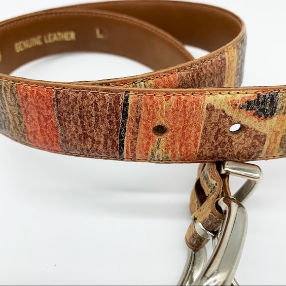 Genuine Leather Multi Colored Belt - Picture 4 of 8